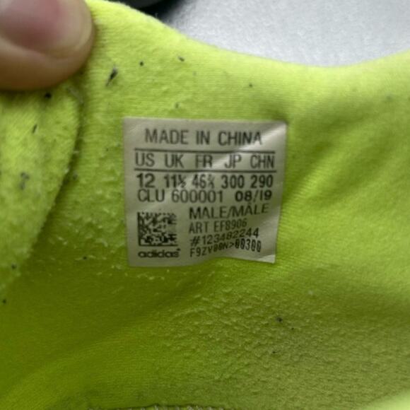 Adidas PulseBoost HD Winter Solar Yellow Grey Running Sneakers Size 12 USED - Picture 7 of 8